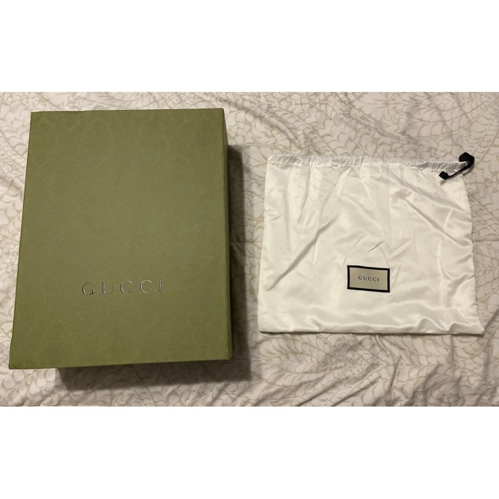 Green Gucci shoe box W Tissue & Dust Bag 11 X 14